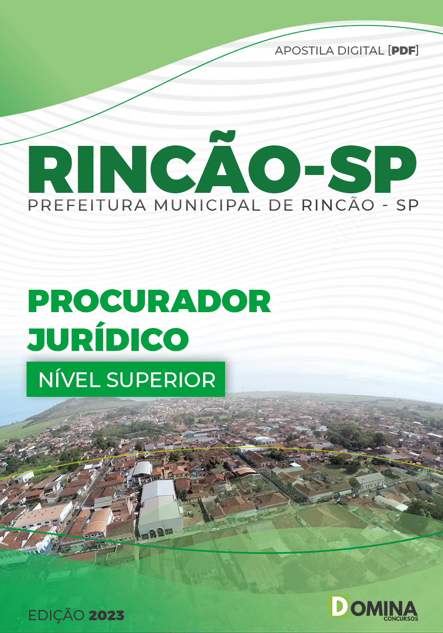 Apostila Concurso Pref Rincão SP 2023 Procurador Jurídico