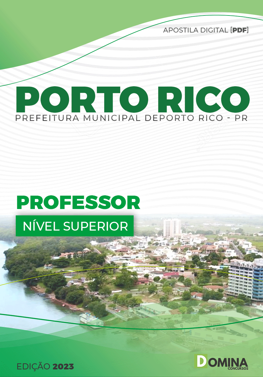 Apostila Digital Pref Porto Rico PR 2023 Professor