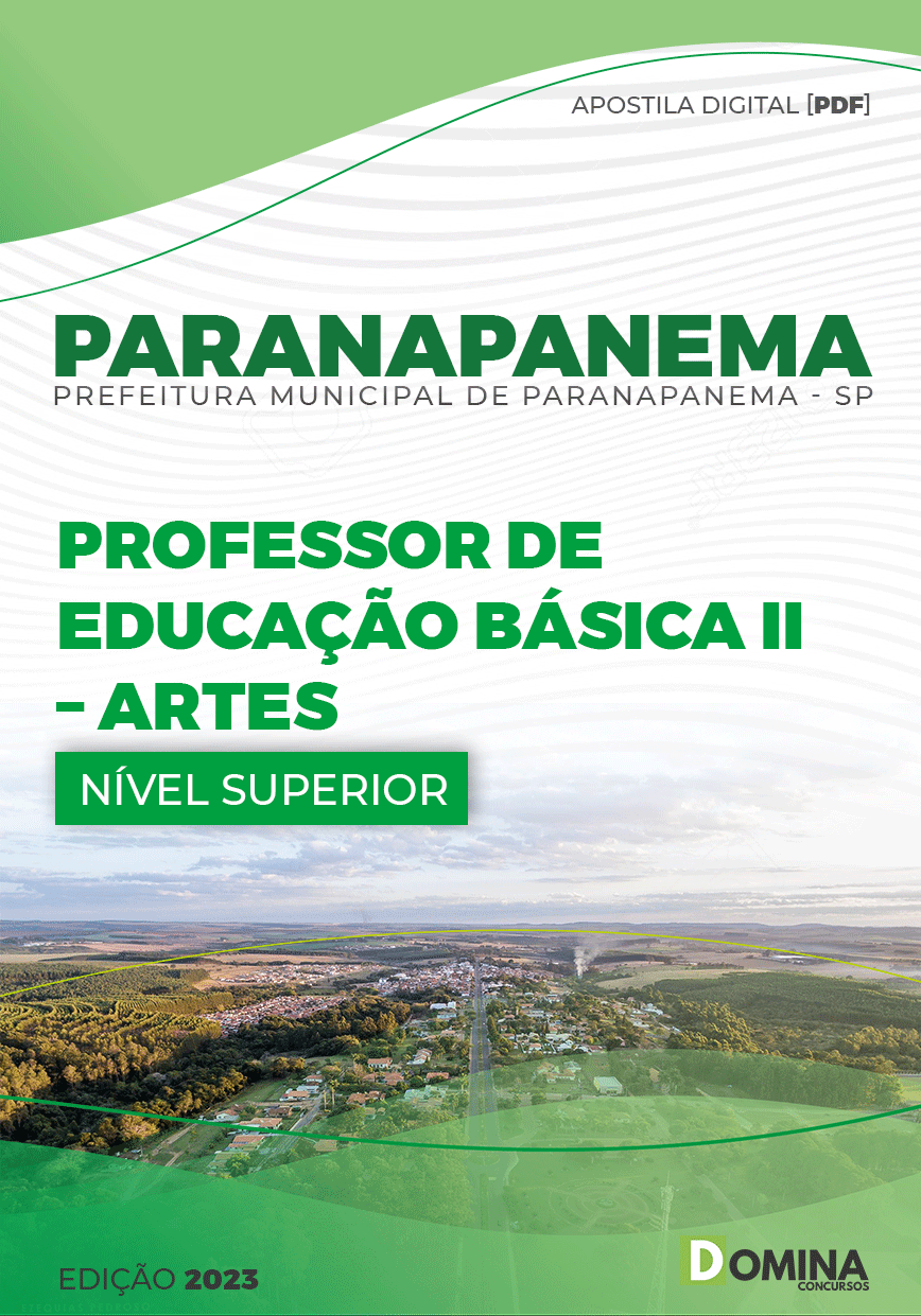 Apostila Pref Paranapanema SP 2023 Professor EB II Artes