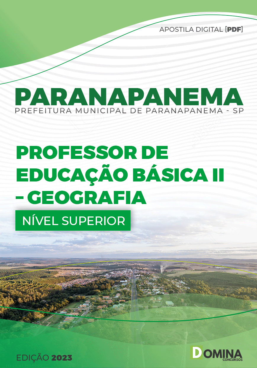 Apostila Pref Paranapanema SP 2023 Professor EB II Geografia