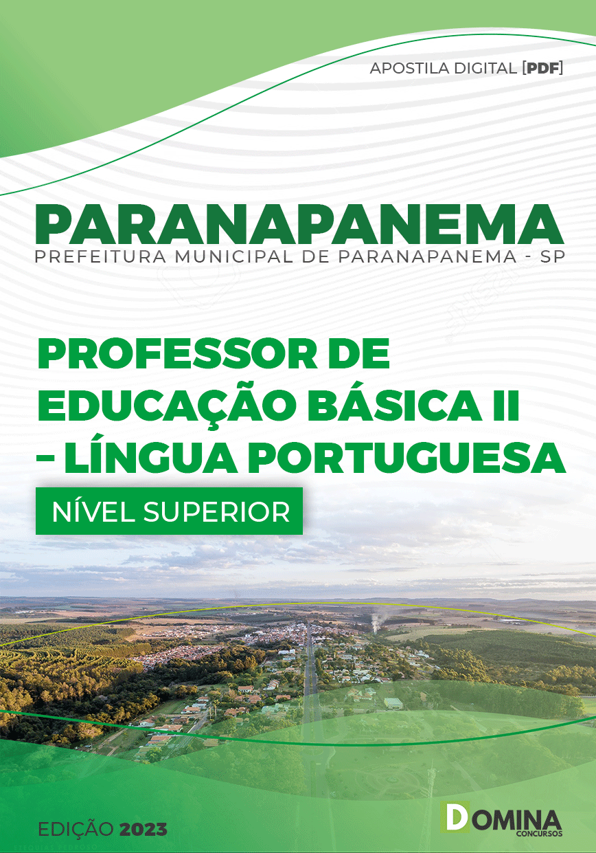 Apostila Pref Paranapanema SP 2023 Professor EB II Língua Portuguesa