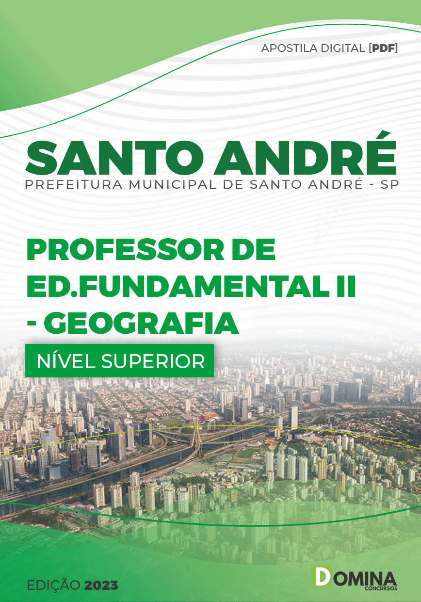 Apostila Pref Santo André SP 2023 Professor Ed Fund II Geografia
