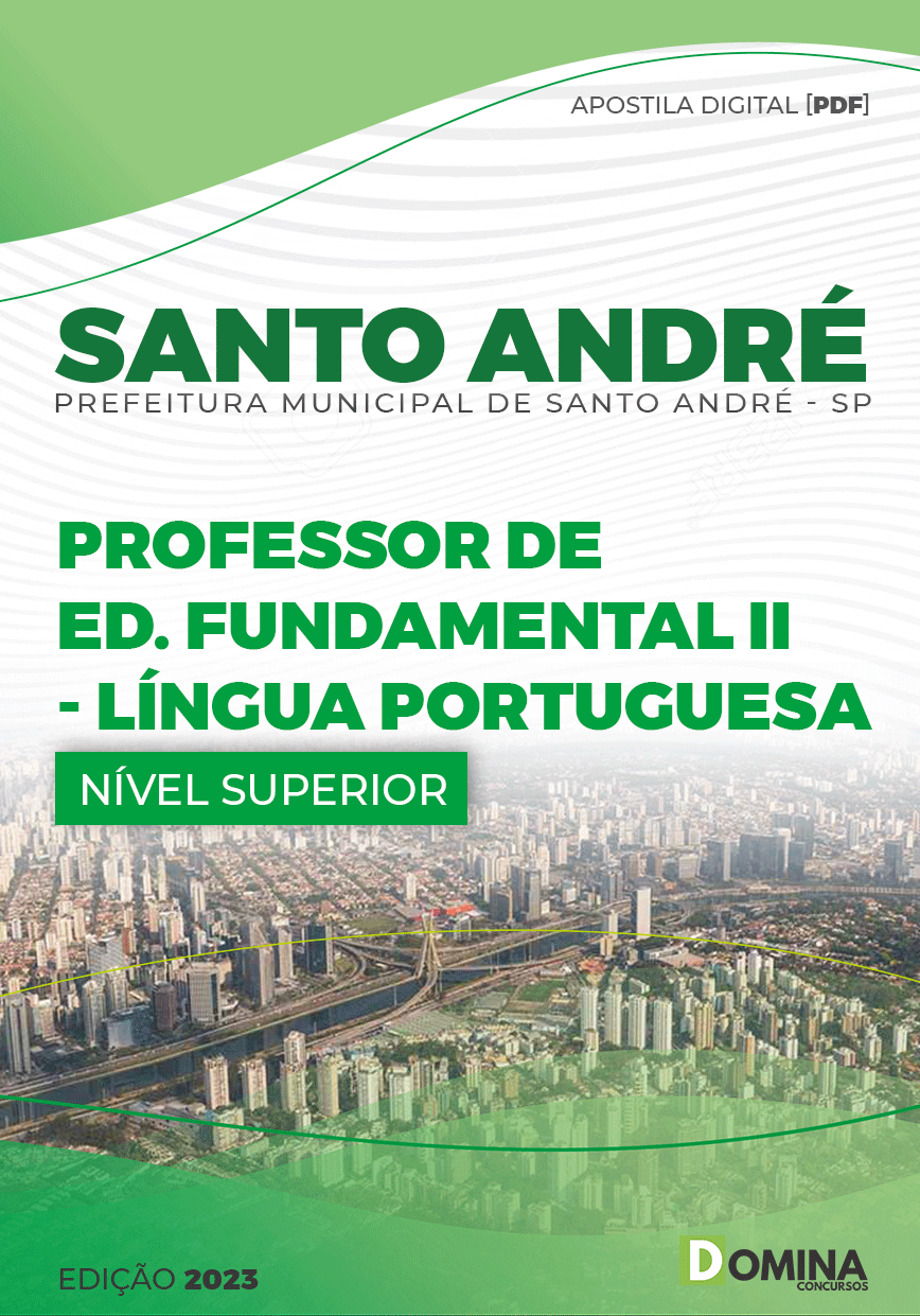 Apostila Pref Santo André SP 2023 Professor Ed Fund II Português