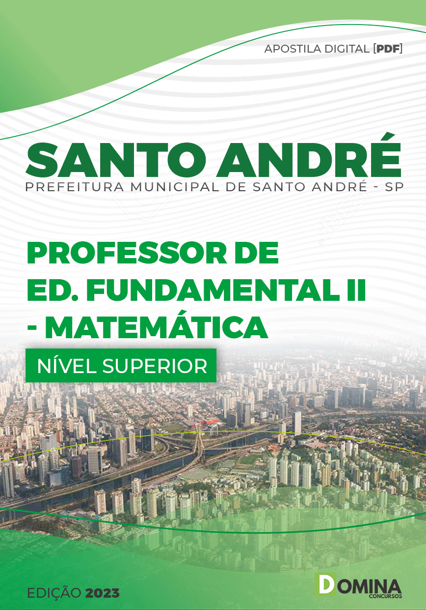 Apostila Pref Santo André SP 2023 Professor Ed Fund II Matemática