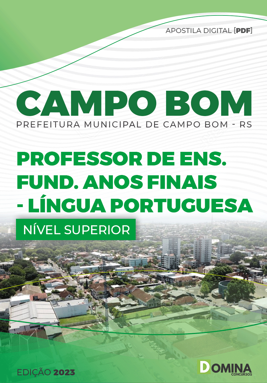 Apostila Pref Campo Bom RS 2023 Professor Anos Finais Língua Portuguesa