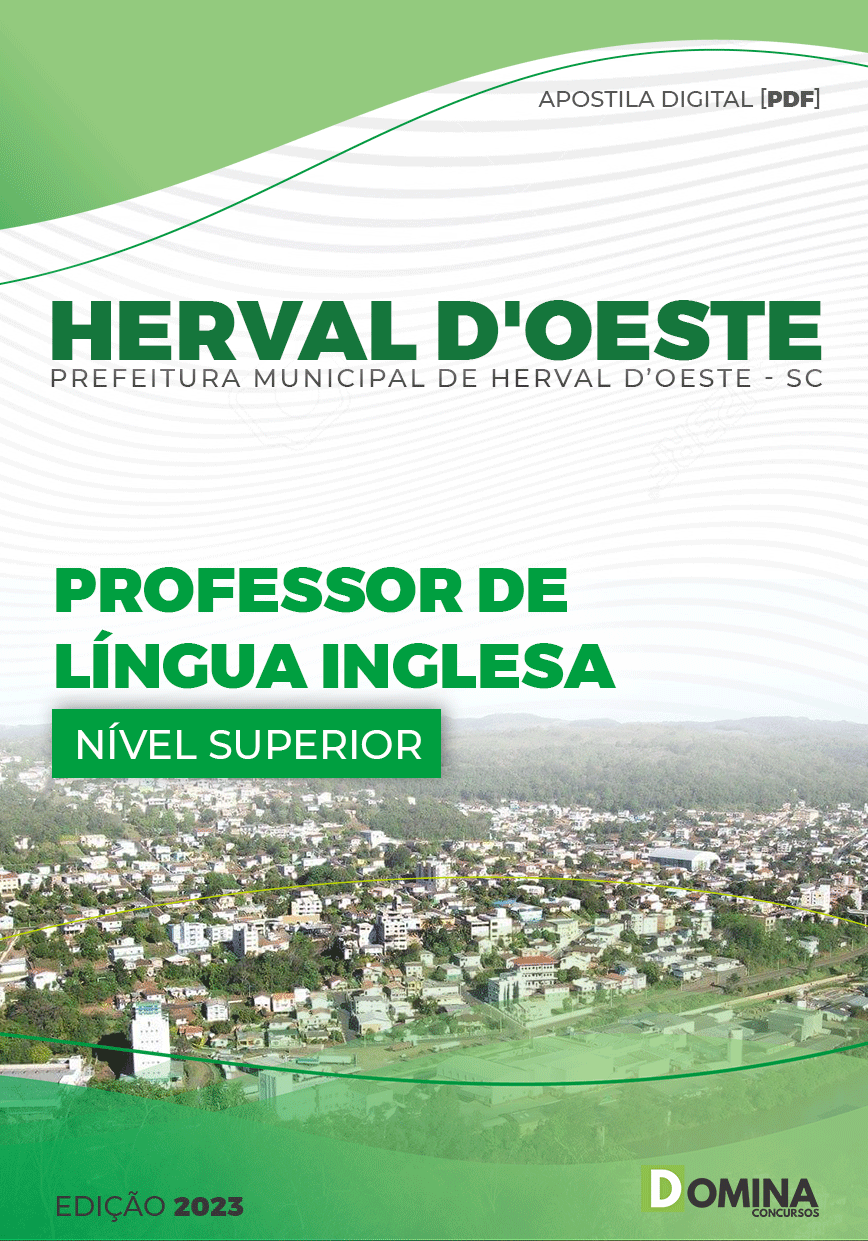 Apostila Pref Herval D’Oeste SC 2023 Professor Língua Inglesa