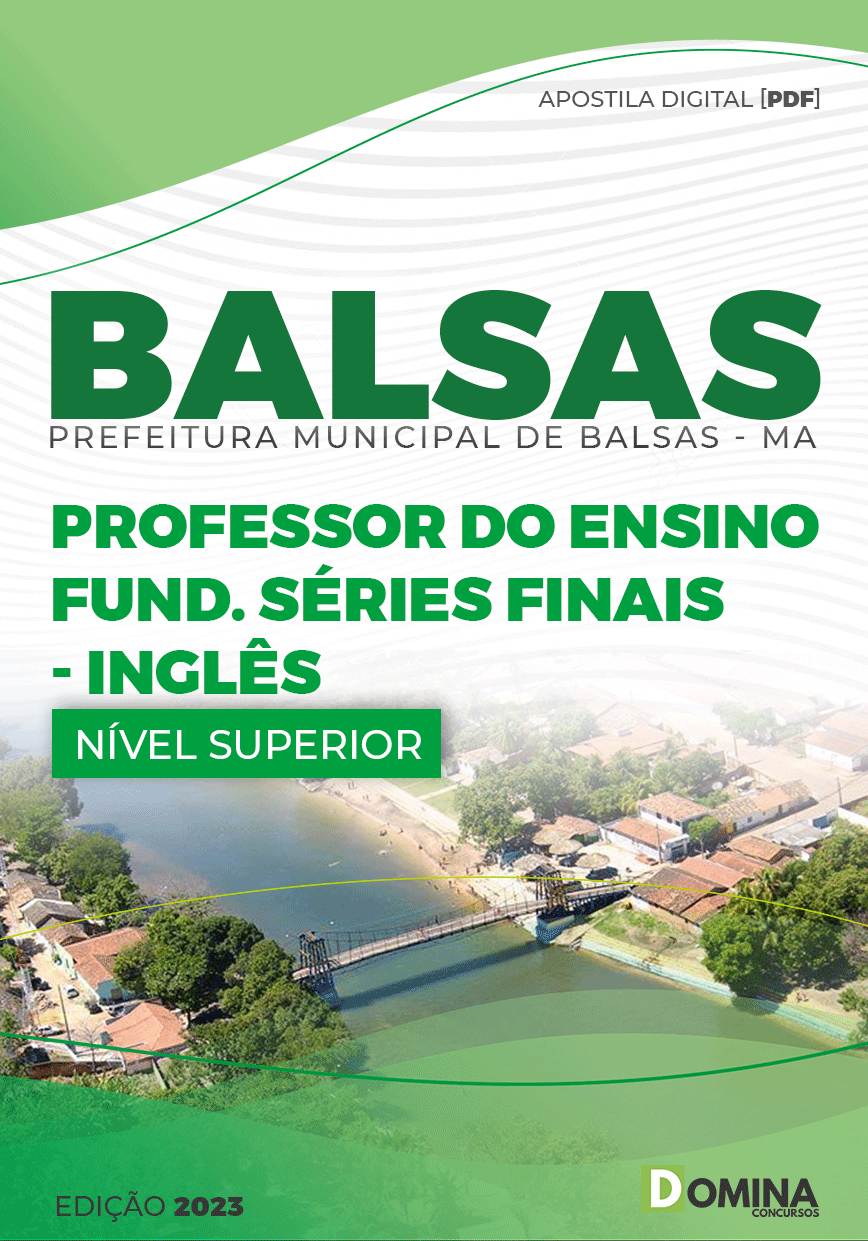 Apostila Pref Balsas MA 2023 Professor Séries Finais Inglês