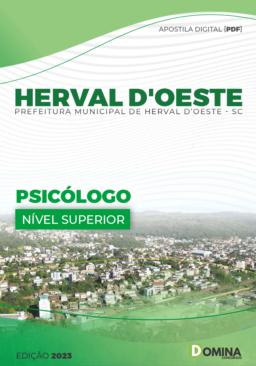 Apostila Digital Pref Herval D’Oeste SC 2023 Psicólogo