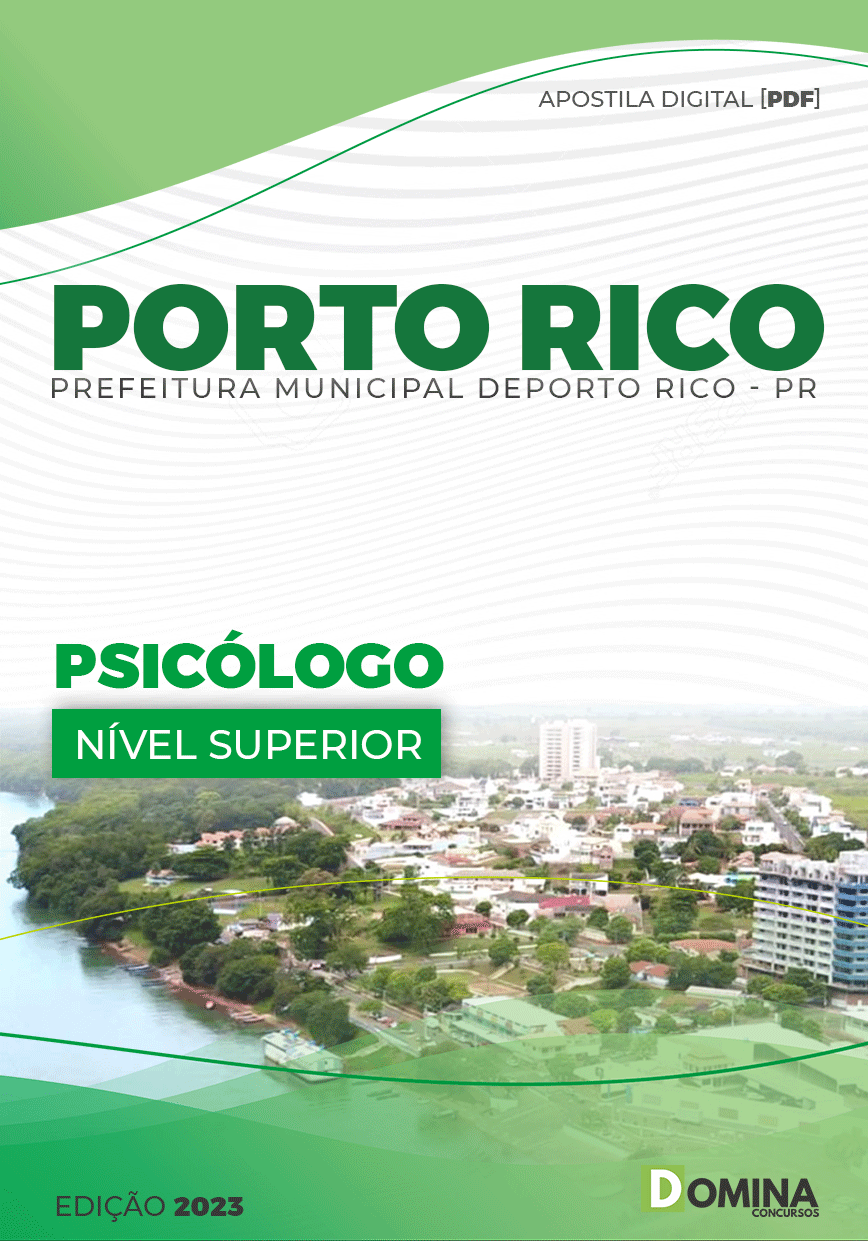 Apostila Digital Pref Porto Rico PR 2023 Psicólogo