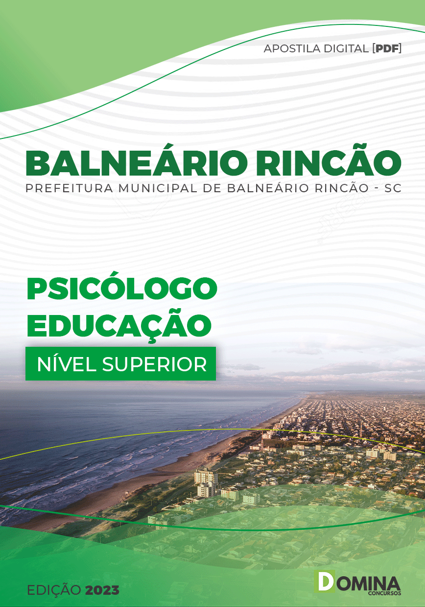 Apostila Pref Balneário Rincão SC 2023 Psicólogo Educação