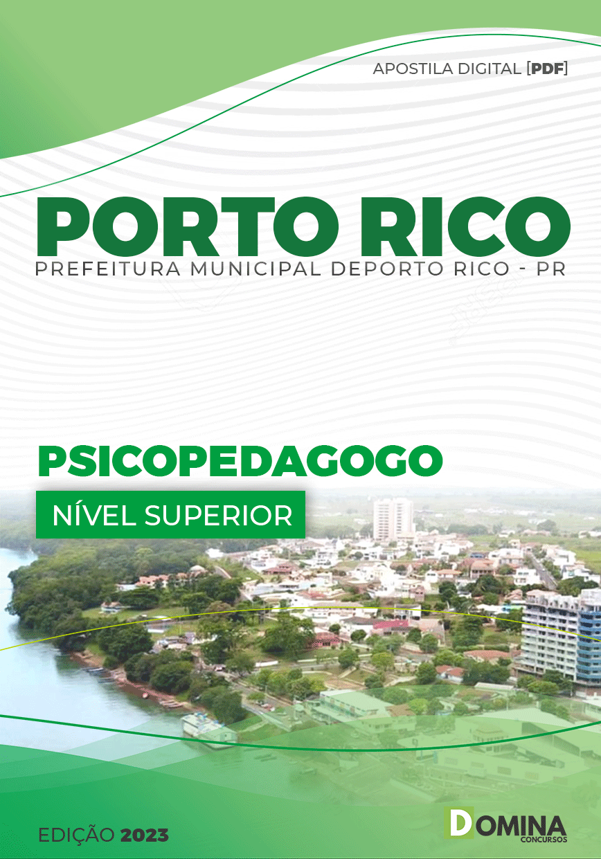 Apostila Digital Pref Porto Rico PR 2023 Psicopedagogo