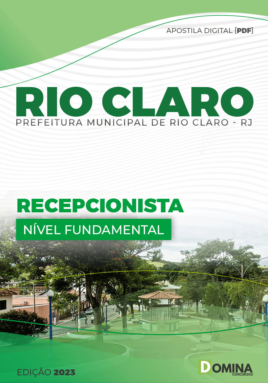 Apostila Concurso Pref Rio Claro RJ 2023 Recepcionista