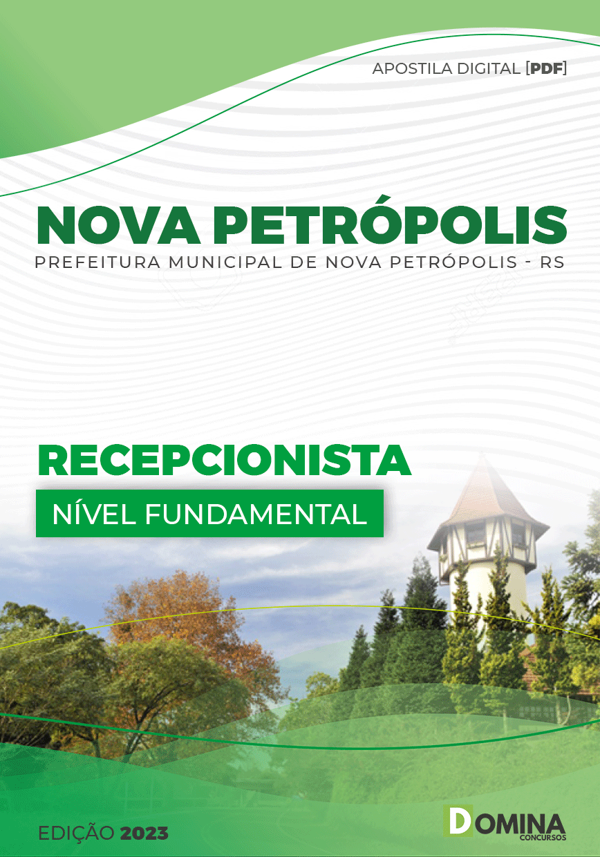 Apostila Digital Pref Nova Petrópolis RS 2023 Recepcionista