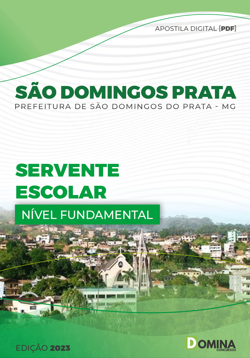 Apostila Pref São Domingos Prata MG 2023 Servente Escolar
