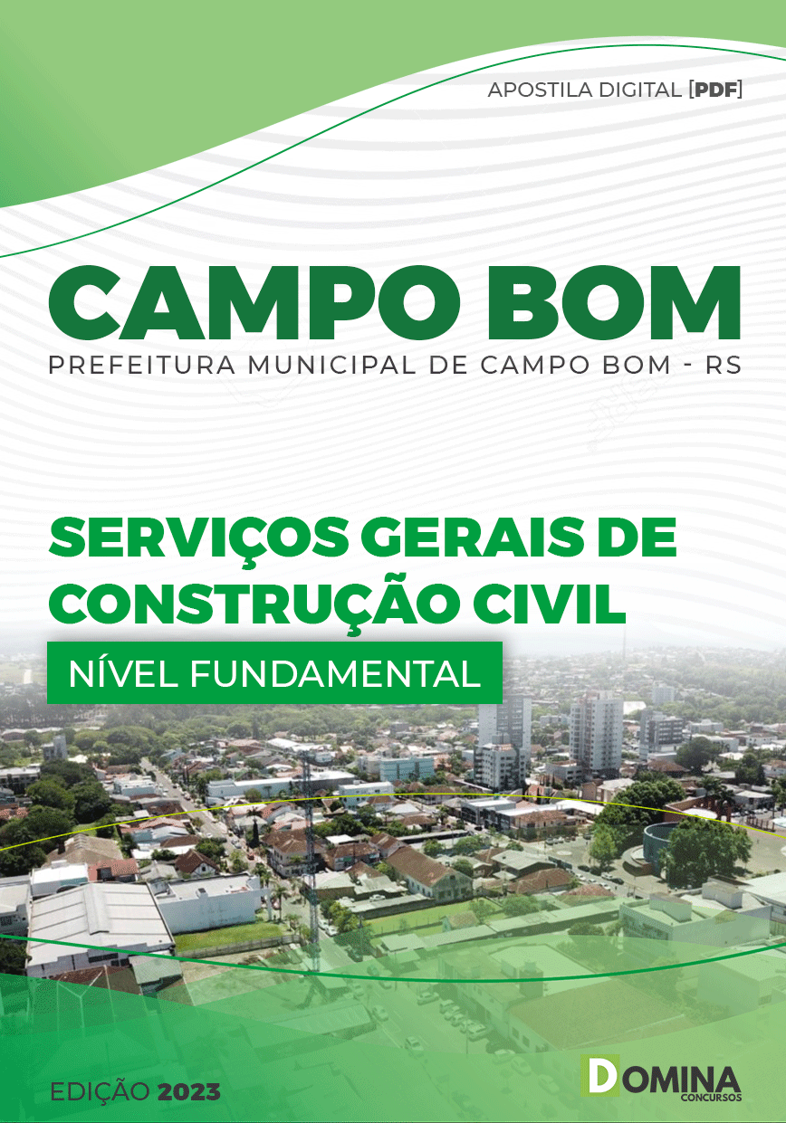 Apostila Pref Campo Bom RS 2023 Serviços Gerais Construção Civil
