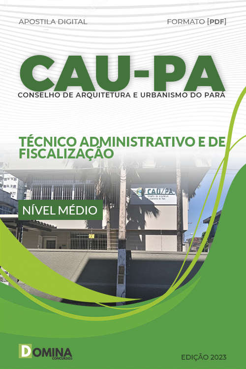 Apostila CAU PA 2023 Técnico Administrativo Fiscalização