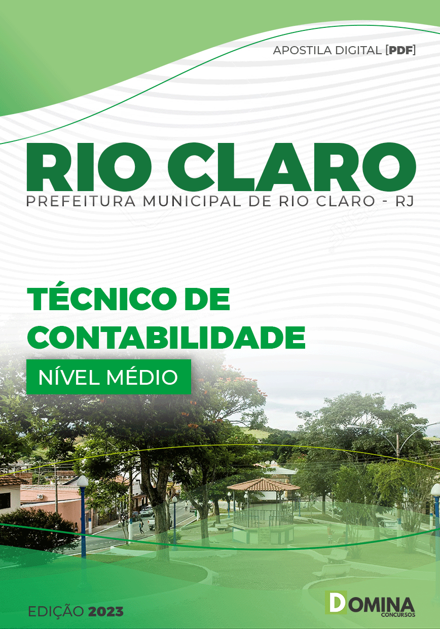Apostila Concurso Pref Rio Claro RJ 2023 Técnico Contabilidade
