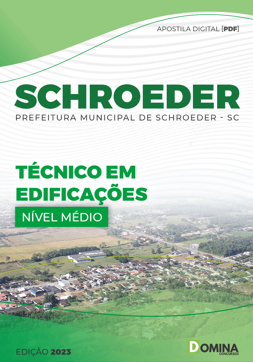 Apostila Digital Pref Schroeder SC 2023 Técnico Edificações