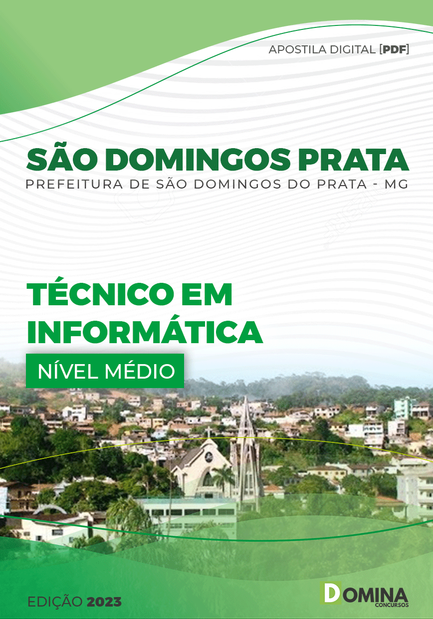 Apostila Pref São Domingos Prata MG 2023 Técnico Informática