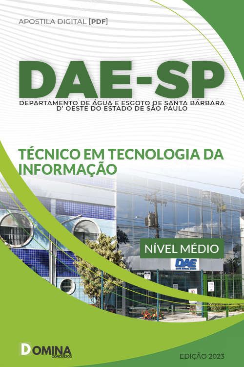 Apostila Digital DAE SP 2023 Técnico Tecnologia Informação