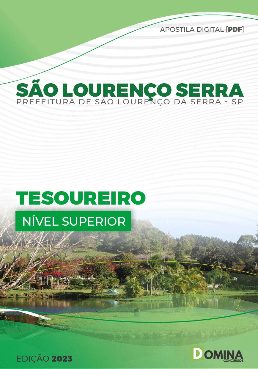 Apostila Pref São Lourenço Serra SP 2023 Tesoureiro