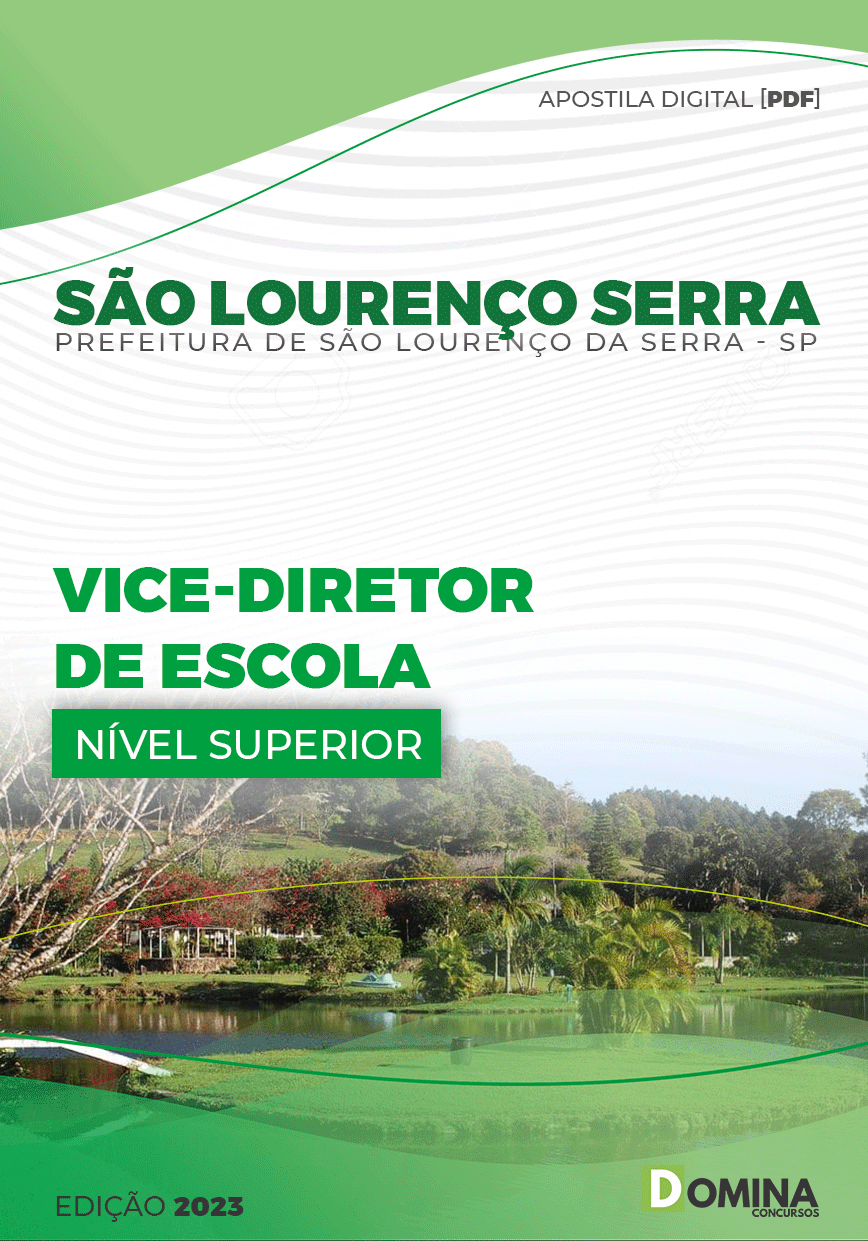 Apostila Pref São Lourenço Serra SP 2023 Vice Diretor Escola