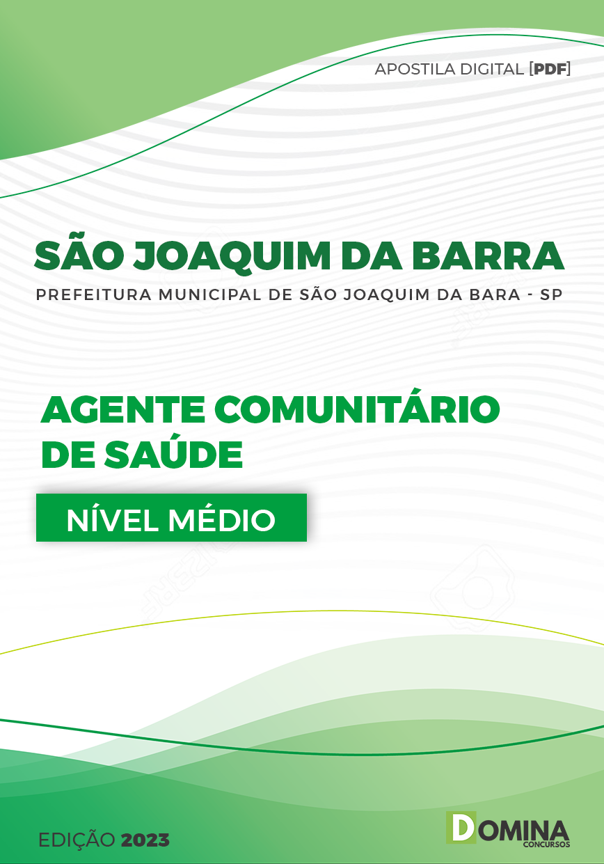 Apostila Pref São Joaquim da Barra SP 2023 Agente Comunitário Saúde