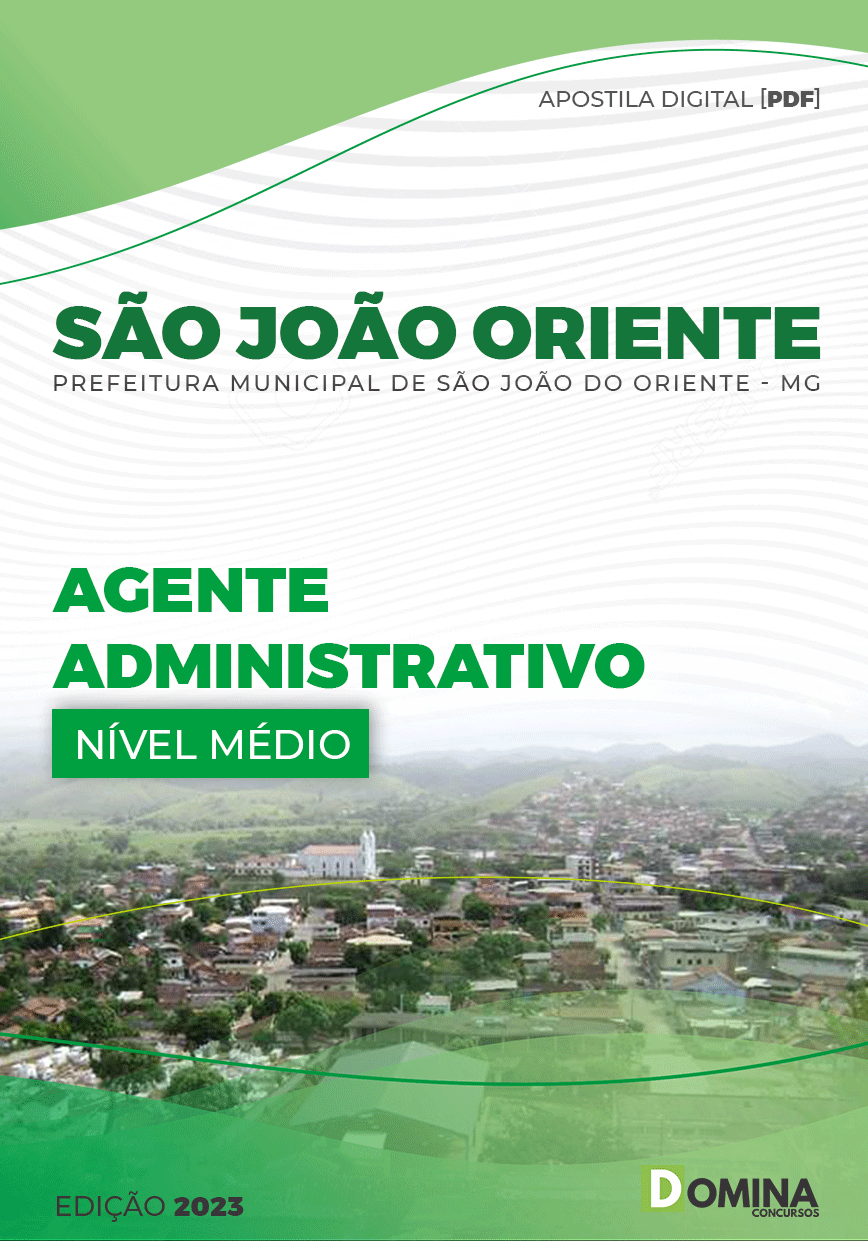 Apostila Pref São João Oriente MG 2023 Auxiliar Secretaria