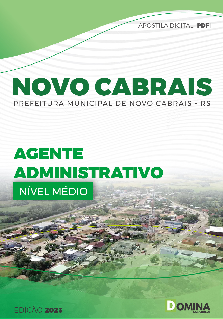 Apostila Pref Novo Cabrais RS 2023 Agente Administrativo