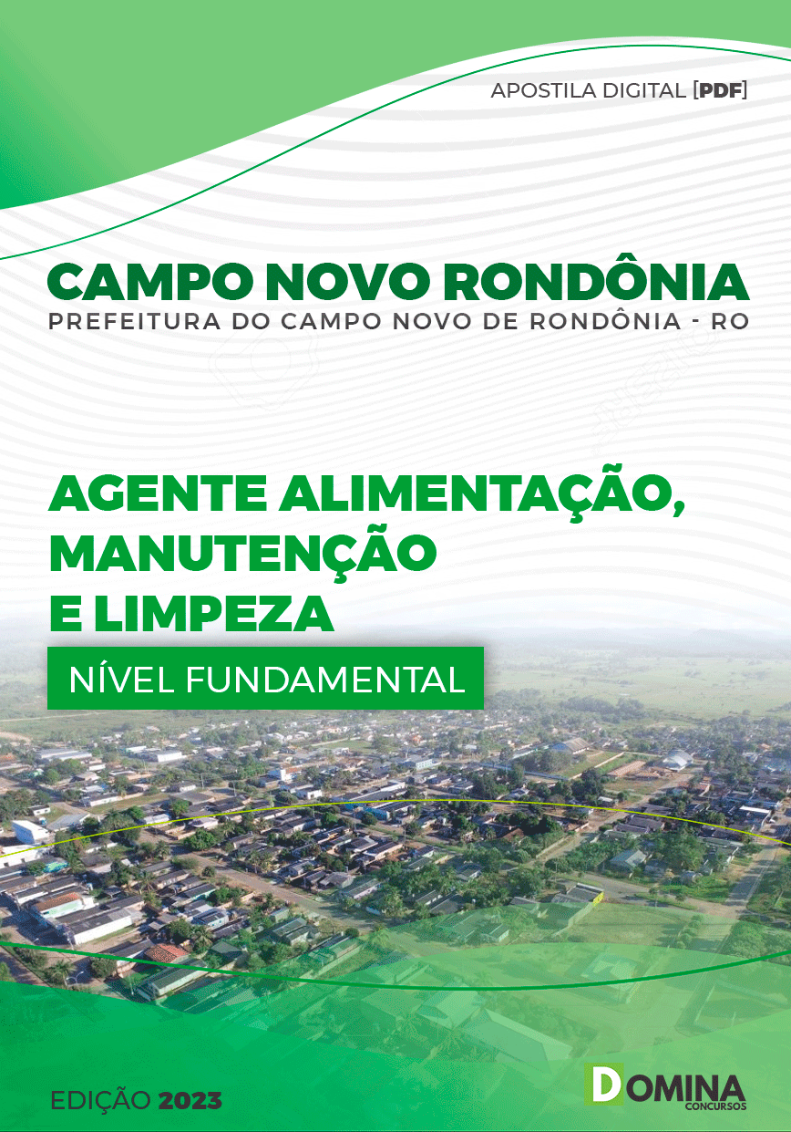 Apostila Pref Campo Novo Rondônia RO 2023 Agente Alimentação