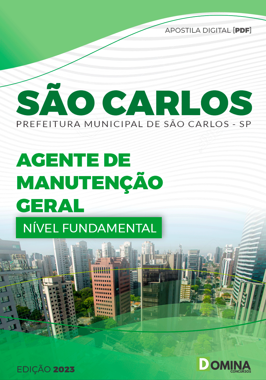 Apostila Pref São Carlos SP 2023 Agente Manutenção Geral