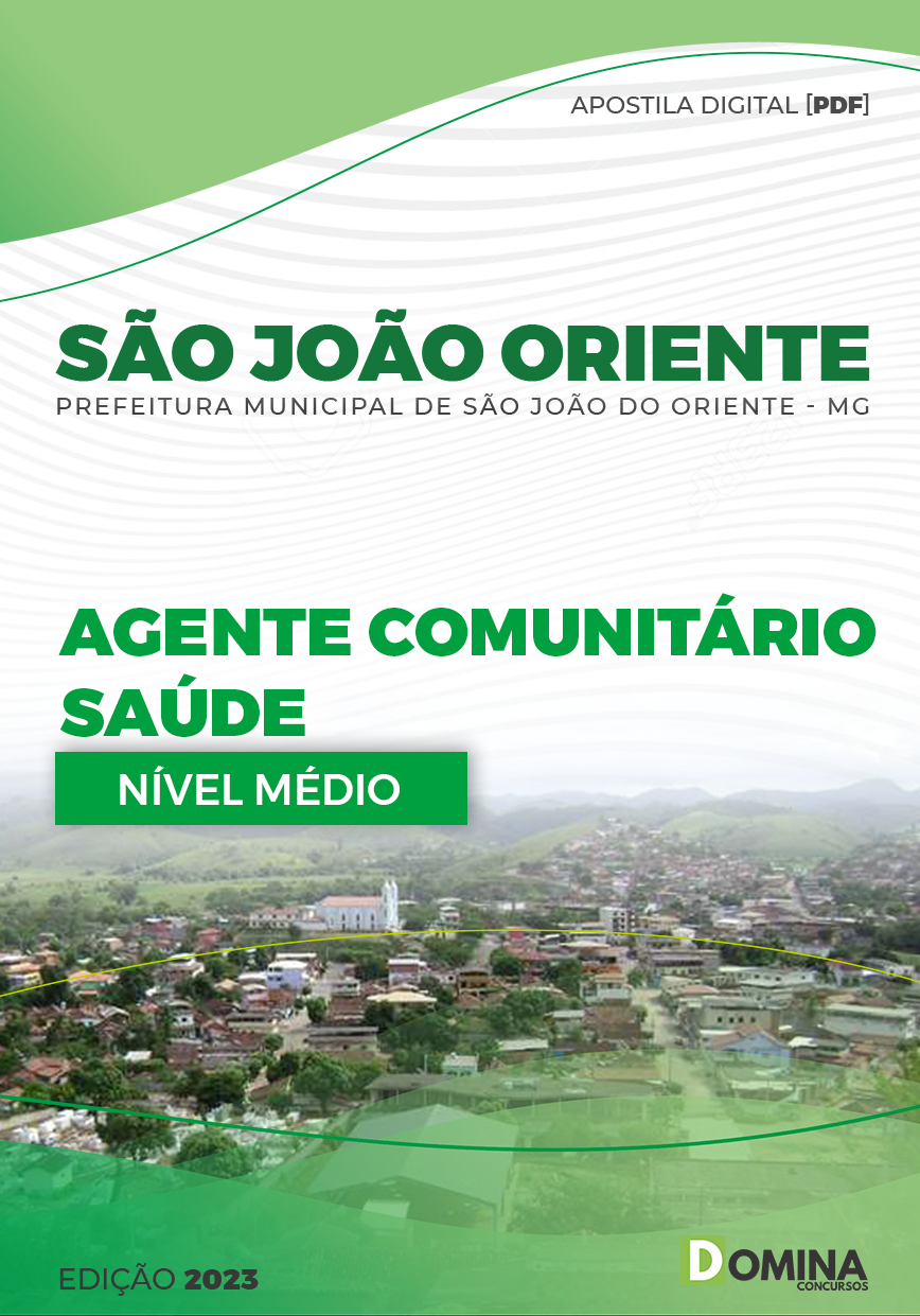 Apostila Pref São João Oriente MG 2023 Agente Comunitário Saúde