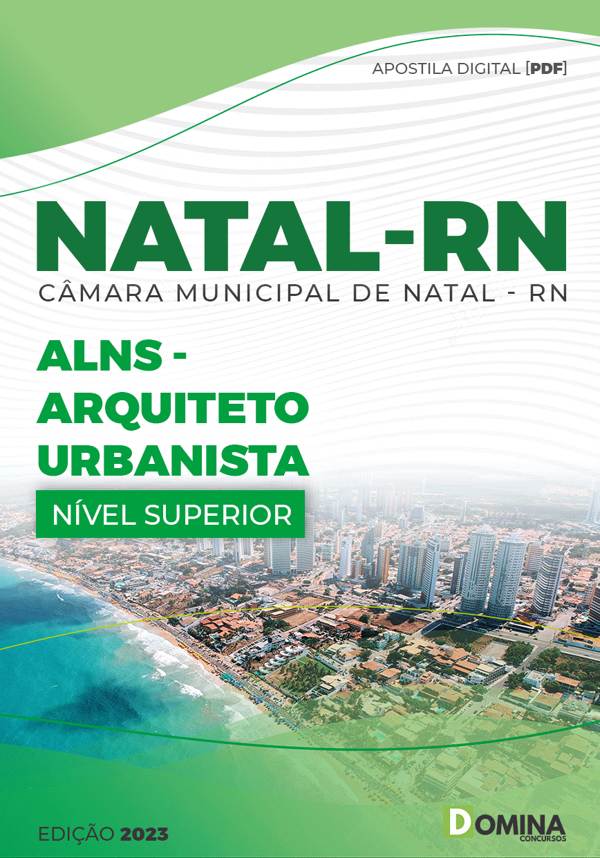 Apostila Digital Câmara Natal RN 2023 Arquiteto Urbanista