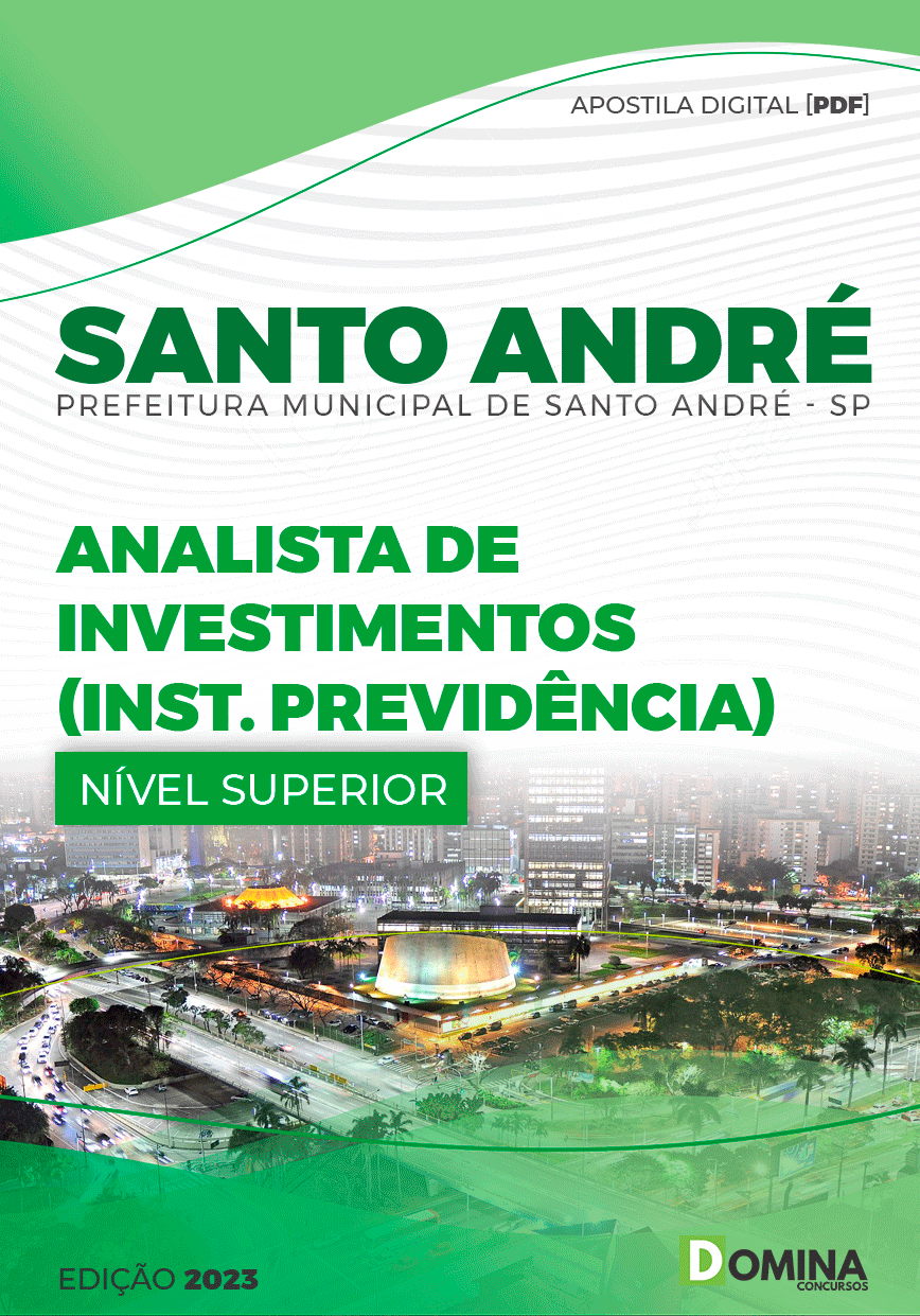 Apostila Pref Santo André SP 2023 Analista Invest Instituto Previdência