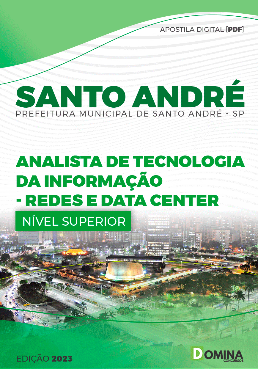 Apostila Pref Santo André SP 2023 Analista Adm Redes Data Center