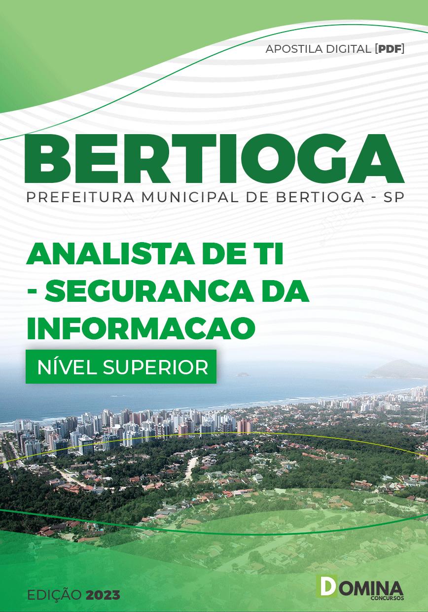 Apostila Pref Bertioga SP 2023 Analista TI Segurança Informação