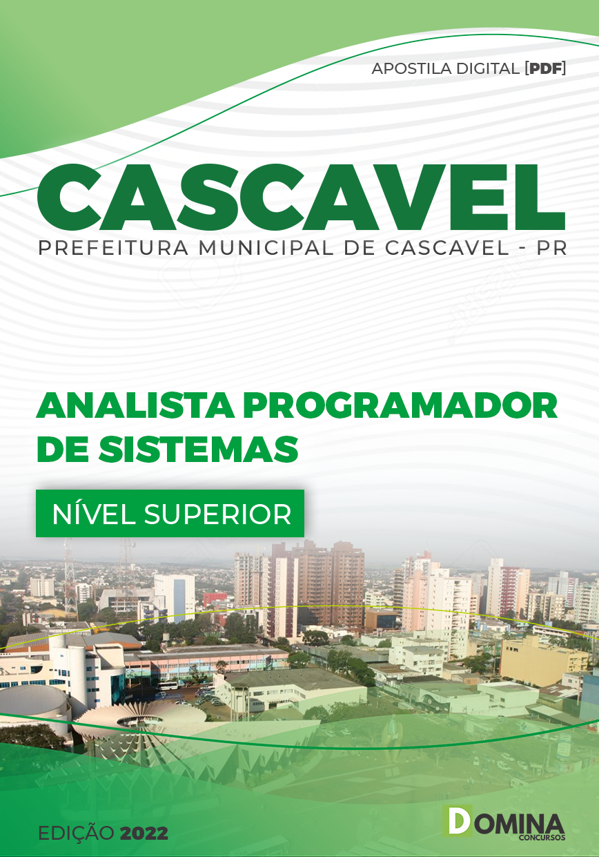 Apostila Pref Cascavel PR 2023 Analista Programador Sistema