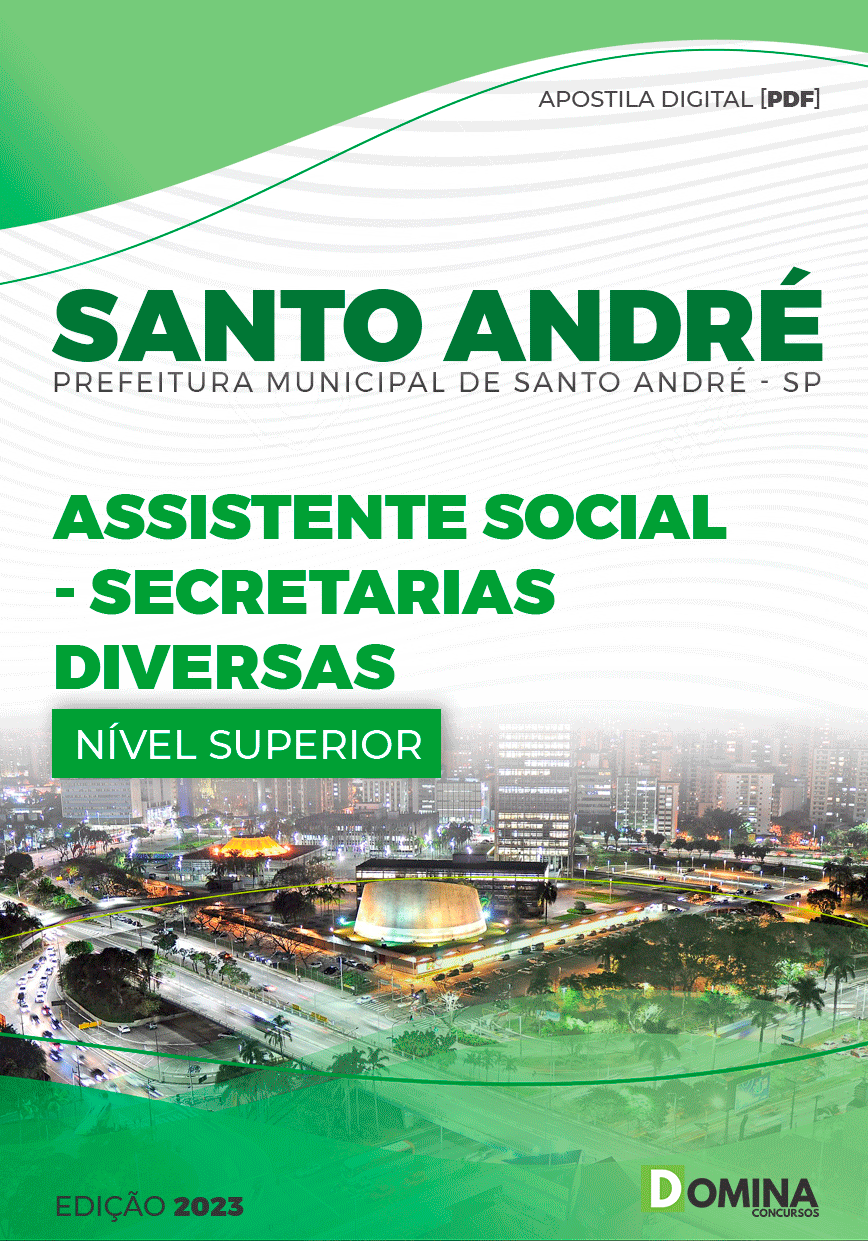Apostila Pref Santo André SP 2023 Assistente Social Secretarias Diversas