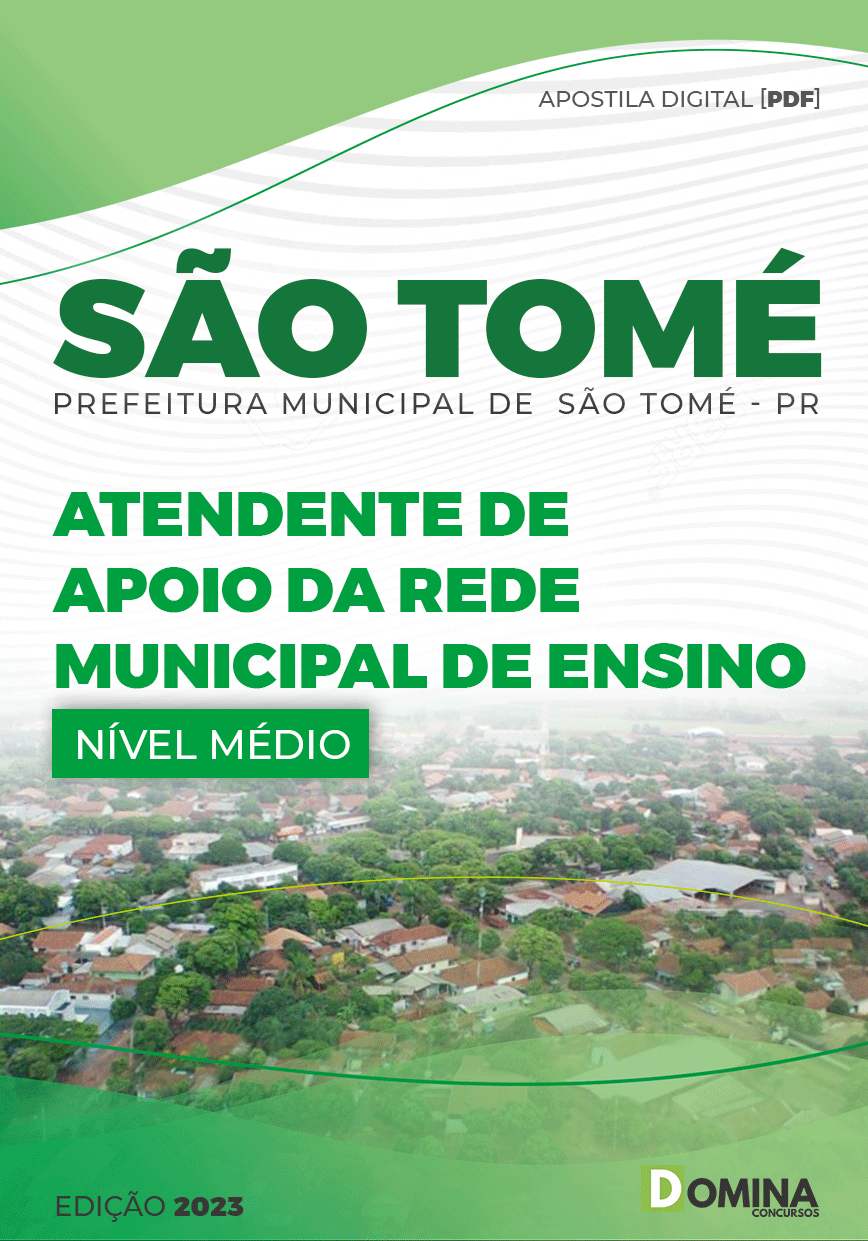 Apostila Pref São Tomé PR 2023 Atendente Rede Municipal Ensino