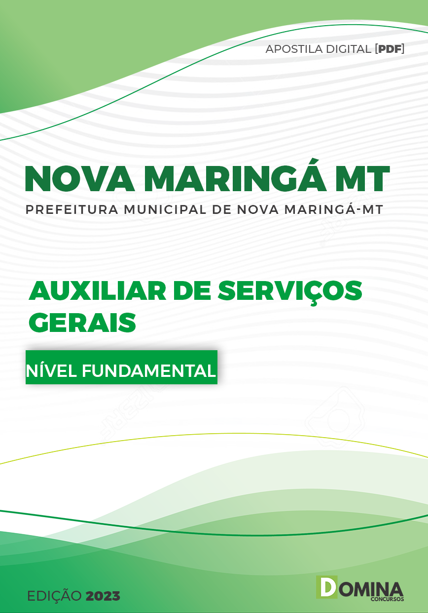 Apostila Pref Nova Maringá MT 2023 Auxiliar Serviços Gerais