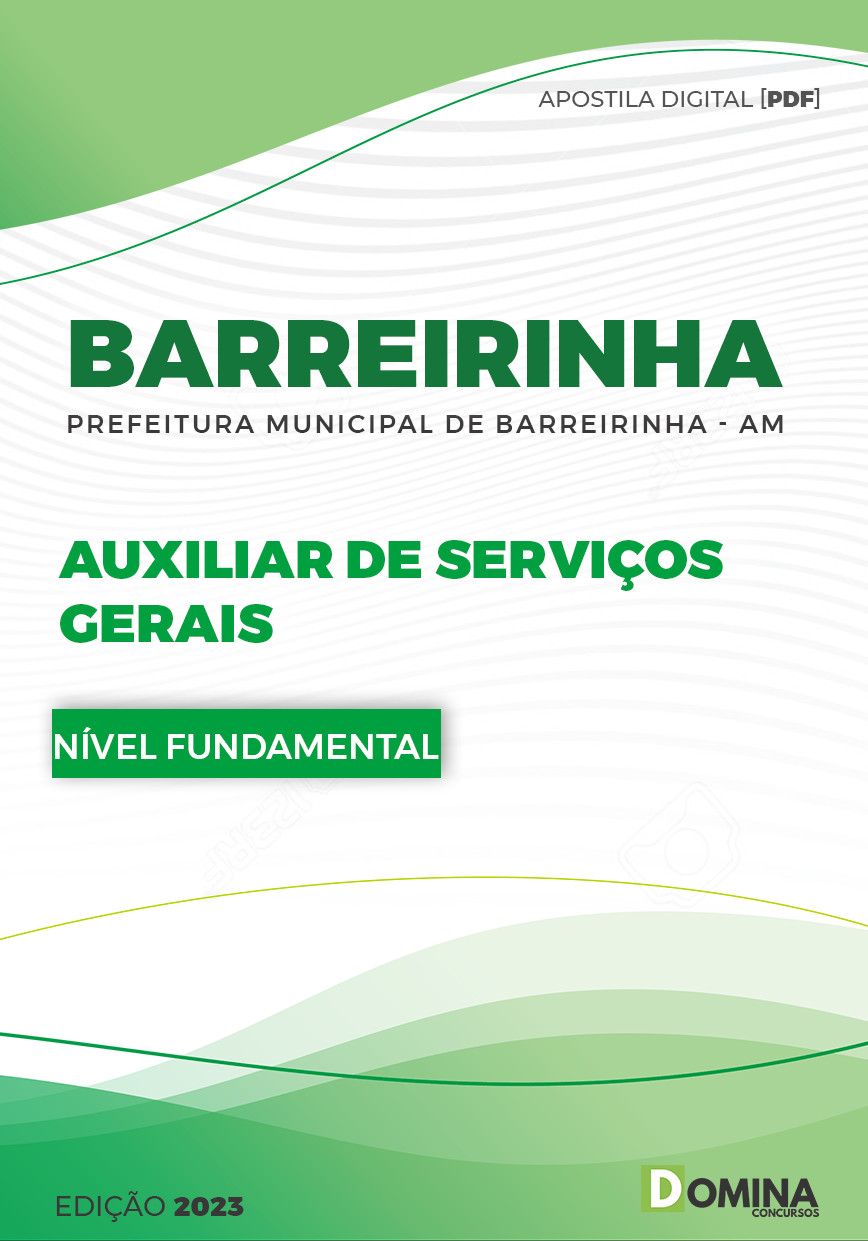 Apostila Pref Barreirinha AM 2023 Auxiliar Serviços Gerais