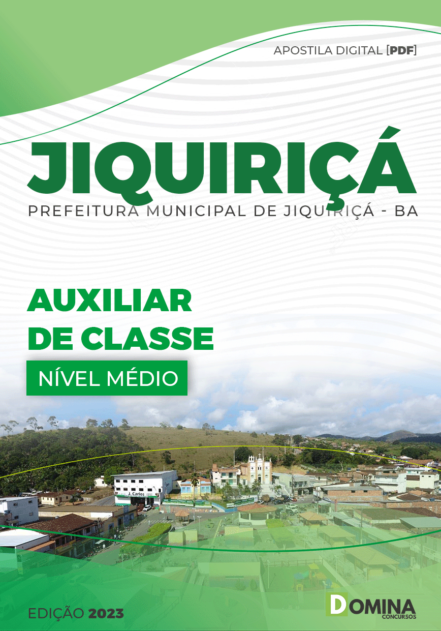 Apostila Concurso Pref Jiquiriçá BA 2023 Auxiliar Classe