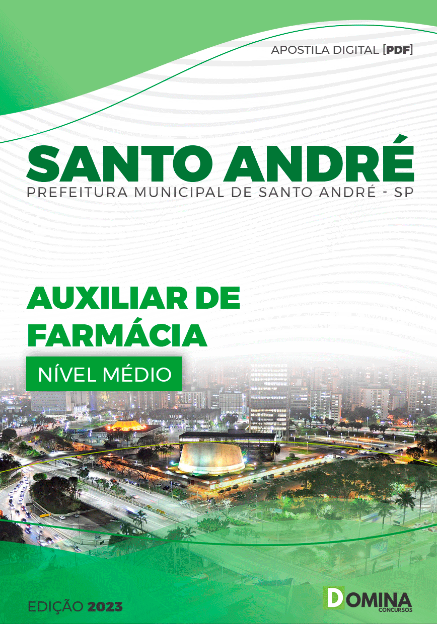 Apostila Digital Pref Santo André SP 2023 Auxiliar Farmácia