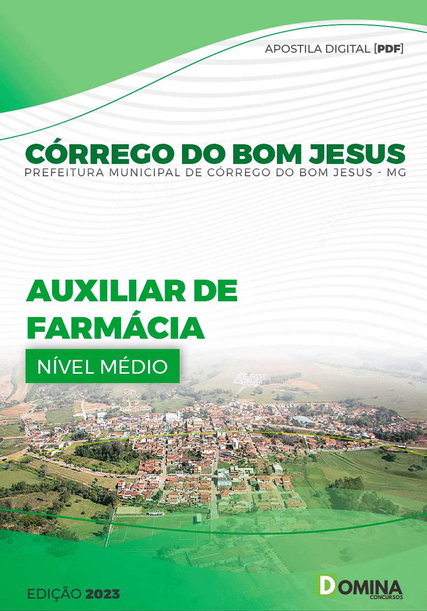 Apostila Pref Córrego Bom Jesus MG 2023 Auxiliar Farmácia