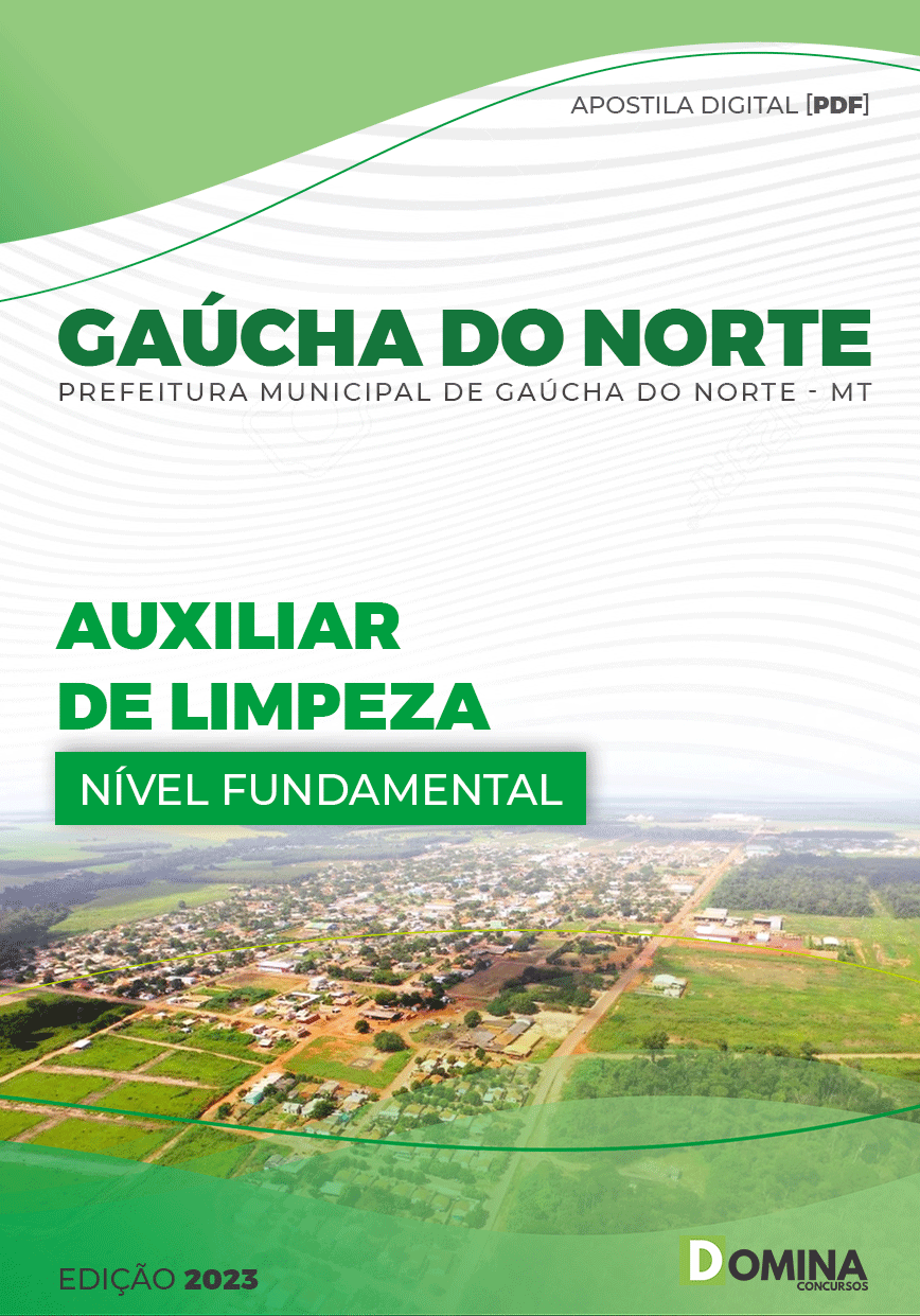Apostila Pref Gaúcha do Norte MT 2023 Auxiliar Limpeza