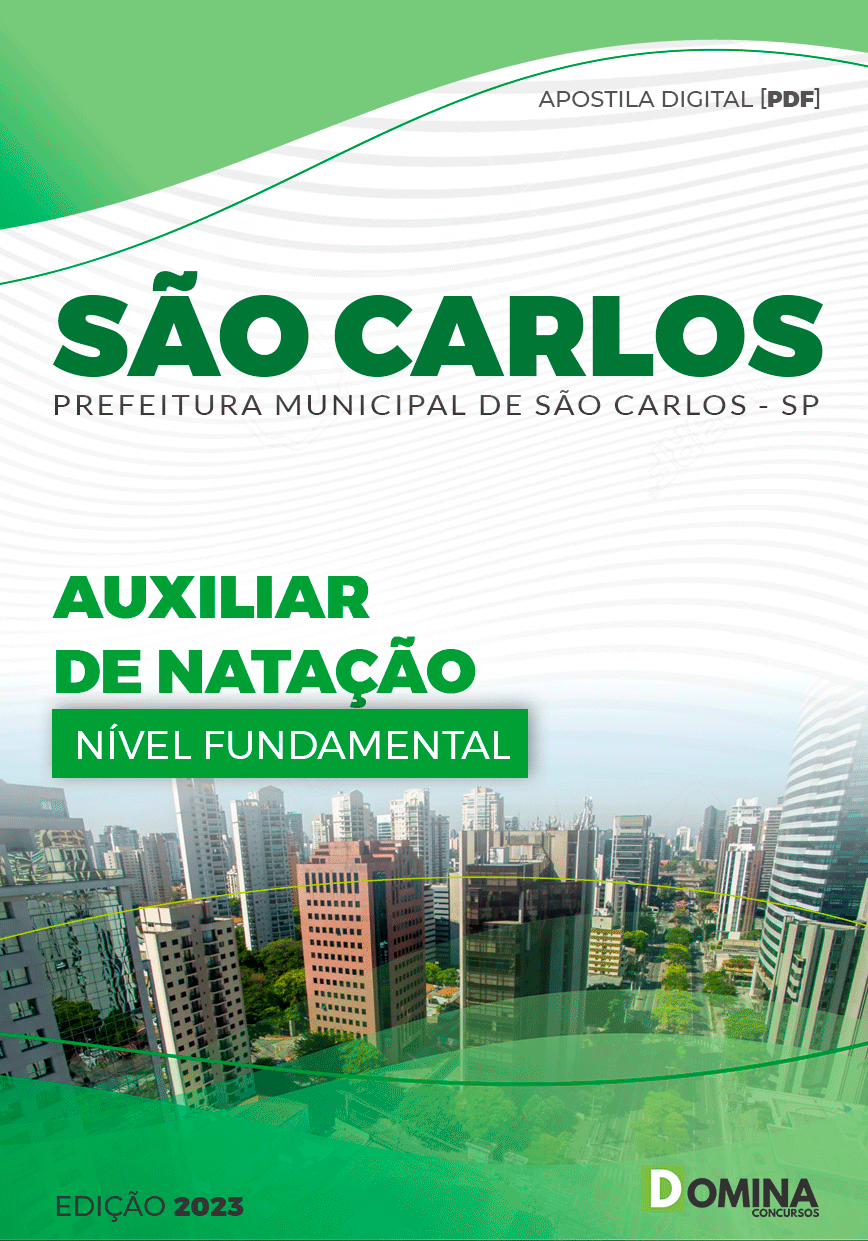 Apostila Digital Pref São Carlos SP 2023 Auxiliar Natação