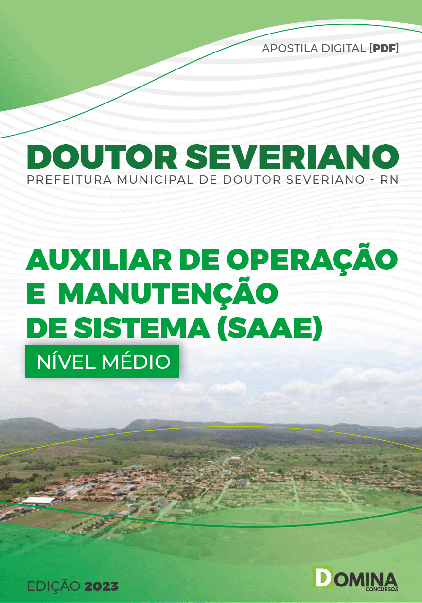 Apostila Pref Doutor Severiano RN 2023 Auxiliar Operação