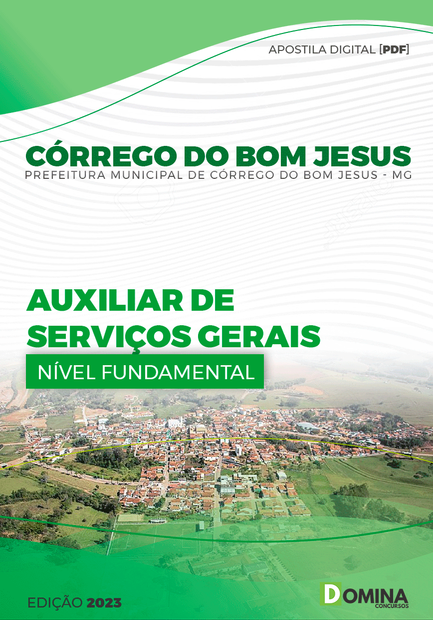 Apostila Pref Córrego Bom Jesus MG 2023 Auxiliar Serviços Gerais