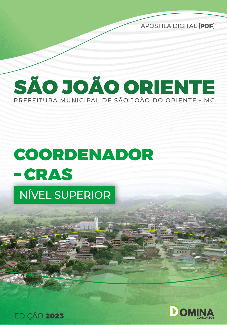 Apostila Pref São João Oriente MG 2023 Coordenador CRAS