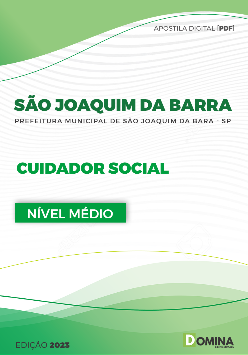 Apostila Pref São Joaquim da Barra SP 2023 Cuidador Social